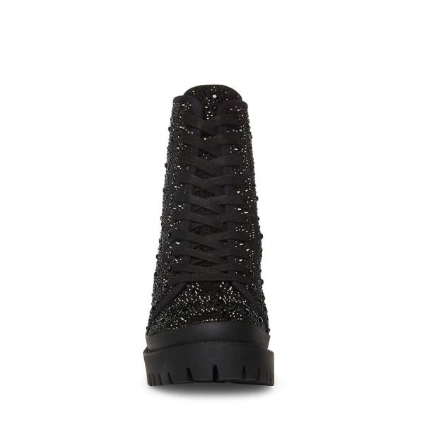 Steve Madden Pass Women's Booties Black | SM-892ZL