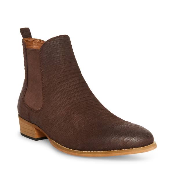 Steve Madden Paterson Suede Men's Boots Brown | SM-983AL