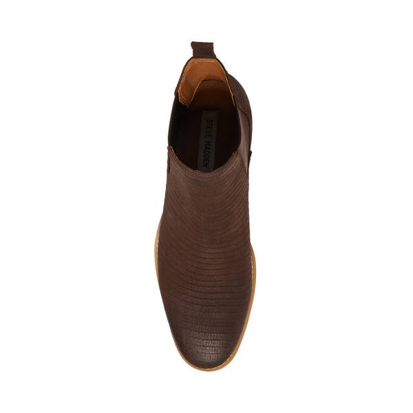Steve Madden Paterson Suede Men's Boots Brown | SM-983AL