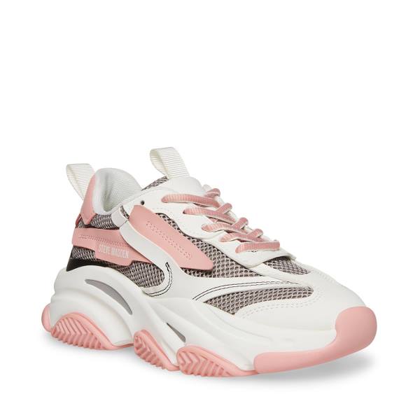 Steve Madden Possession Women's Sneakers Pink Multicolor | SM-438BS