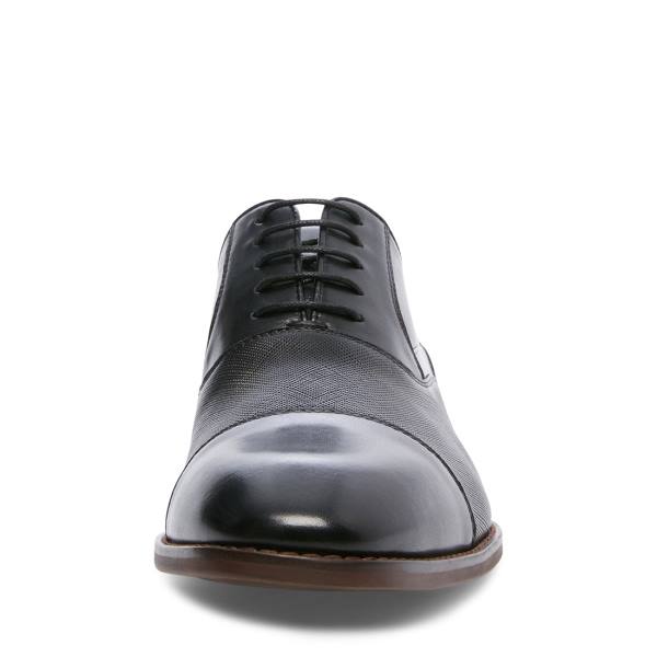 Steve Madden Proctor Leather Men's Dress Shoes Black | SM-104WU