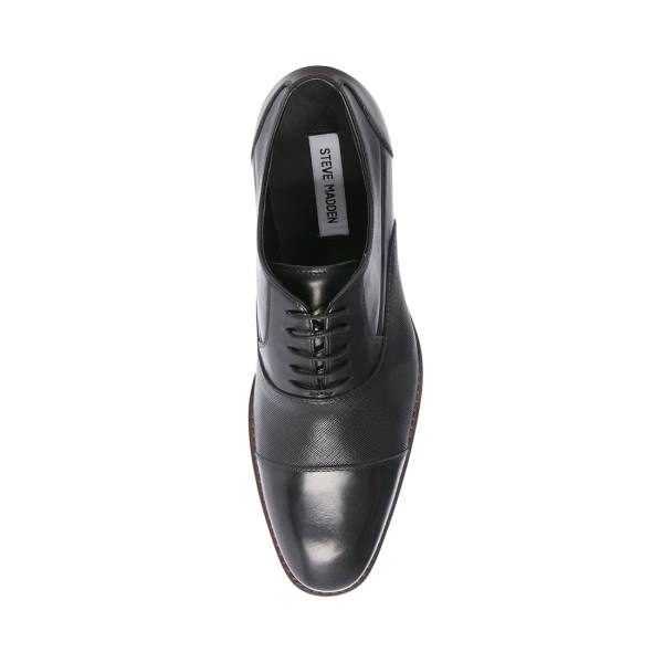 Steve Madden Proctor Leather Men's Dress Shoes Black | SM-104WU