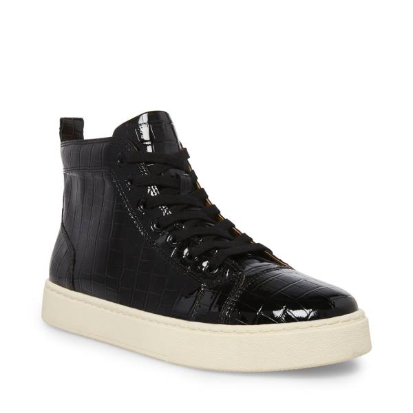 Steve Madden Promoter-c Crocodile Men's Sneakers Black | SM-462RX