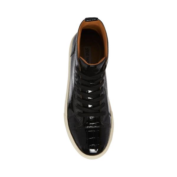Steve Madden Promoter-c Crocodile Men's Sneakers Black | SM-462RX