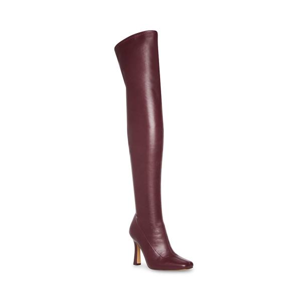 Steve Madden Prowl Burgundy Women's Boots Burgundy | SM-462DC