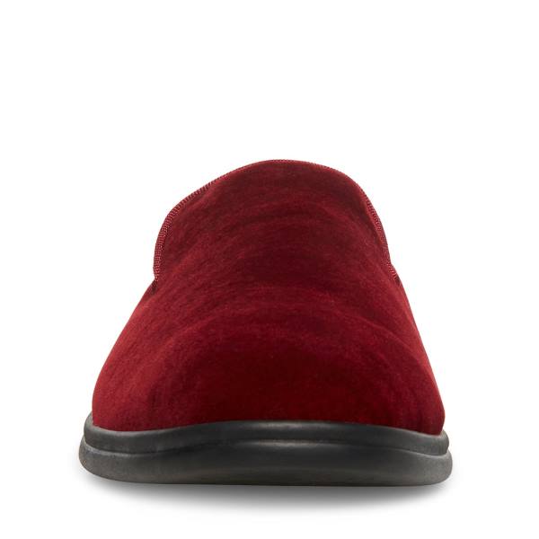 Steve Madden Questt Burgundy Velvet Men's Sneakers Burgundy | SM-346DV