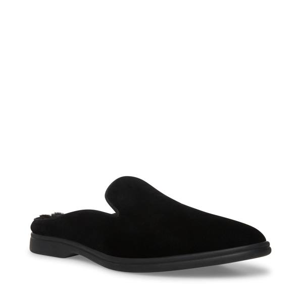 Steve Madden Questt Velvet Men's Sneakers Black | SM-791FK