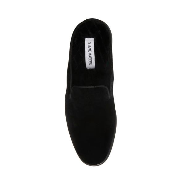 Steve Madden Questt Velvet Men's Sneakers Black | SM-791FK