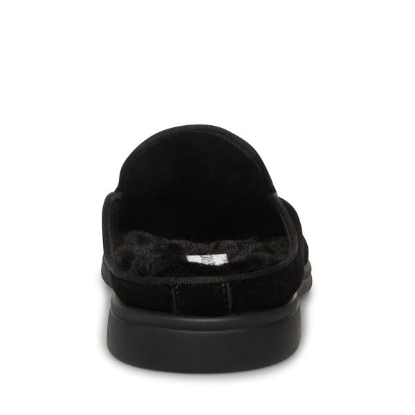 Steve Madden Questt Velvet Men's Sneakers Black | SM-791FK