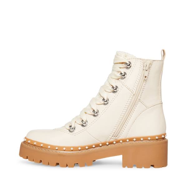 Steve Madden Rainier Bone Women's Booties Beige Multicolor | SM-470KH