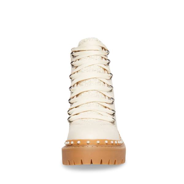 Steve Madden Rainier Bone Women's Booties Beige Multicolor | SM-470KH