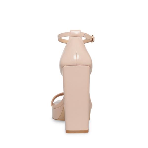 Steve Madden Replay Blush Leather Women's Heels Pink | SM-620HW