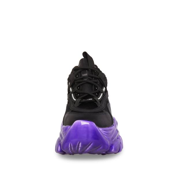 Steve Madden Revel Women's Sneakers Black Purple | SM-943IH