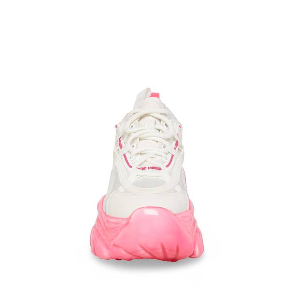 Steve Madden Revel Women's Sneakers White Pink | SM-198DC