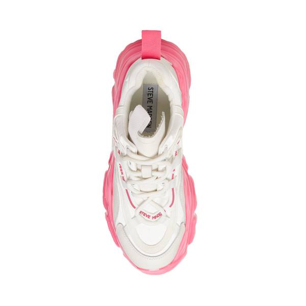 Steve Madden Revel Women's Sneakers White Pink | SM-198DC