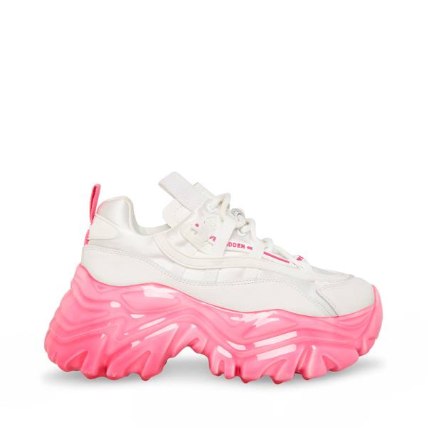 Steve Madden Revel Women\'s Sneakers White Pink | SM-198DC