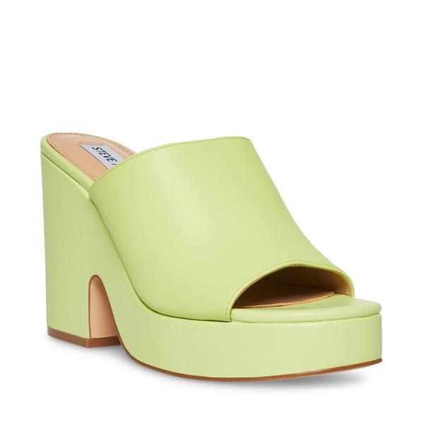 Steve Madden Sally Lime Women's Heels Light Green | SM-467FO