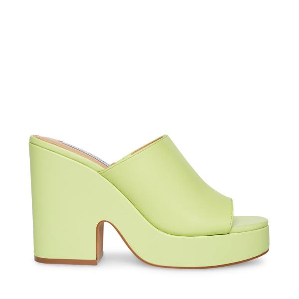 Steve Madden Sally Lime Women\'s Heels Light Green | SM-467FO