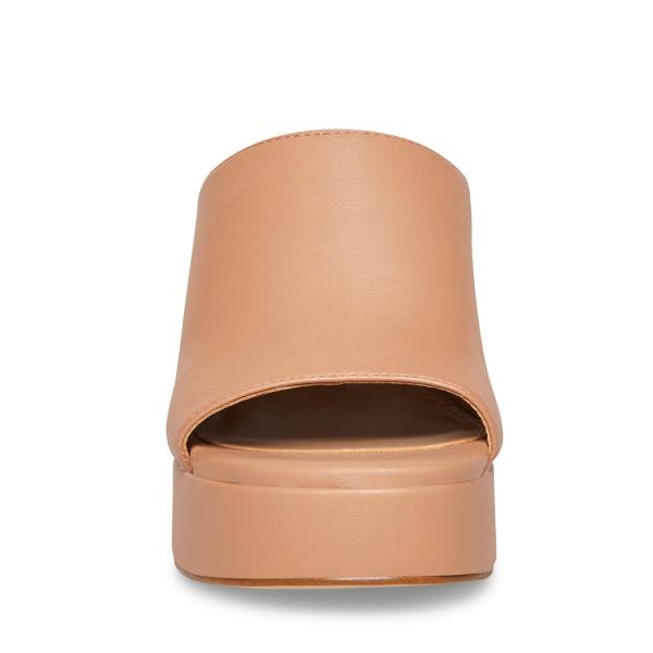 Steve Madden Sally Tan Women's Heels Dark Brown | SM-358GO