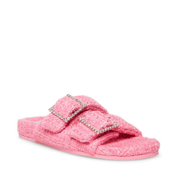 Steve Madden Sandstorm Women's Slippers Pink Multicolor | SM-123BJ