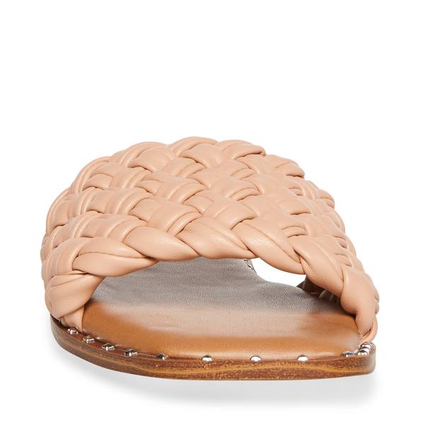 Steve Madden Santina Natural Women's Sandals Beige | SM-490KZ