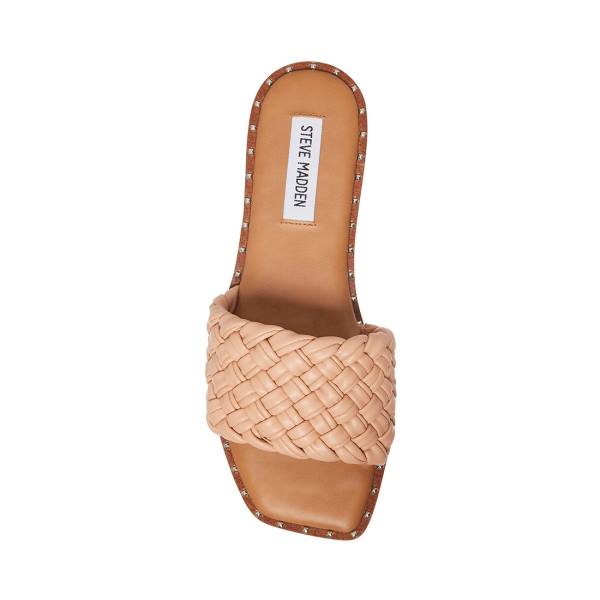 Steve Madden Santina Natural Women's Sandals Beige | SM-490KZ