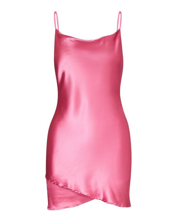 Steve Madden Satin Slip Women's Dress Pink | SM-347AY