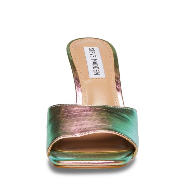 Steve Madden Signal Metallic Women's Heels Metal Multicolor | SM-186NG