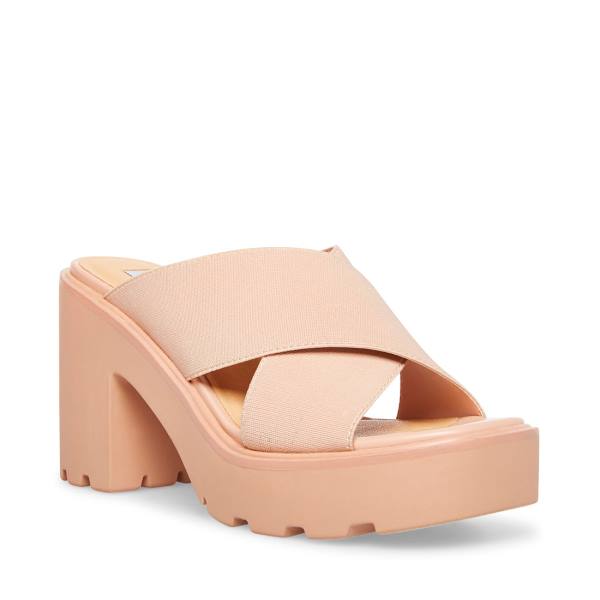 Steve Madden Smash Nude Women's Sandals Beige | SM-127NK