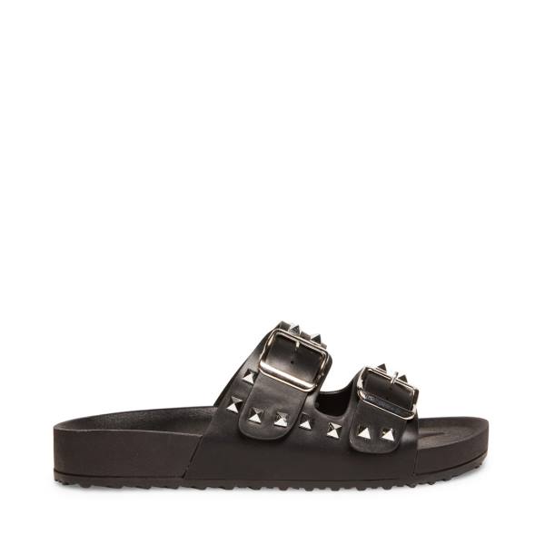 Steve Madden Teddy-p Women's Sandals Black | SM-126DM