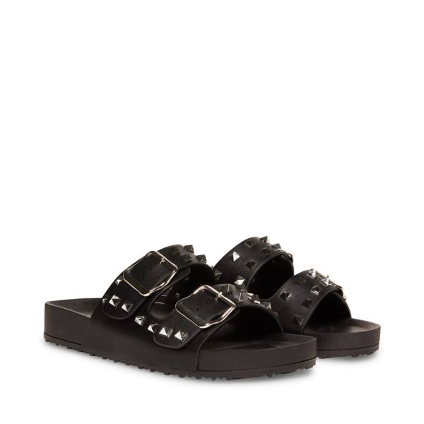 Steve Madden Teddy-p Women's Sandals Black | SM-126DM