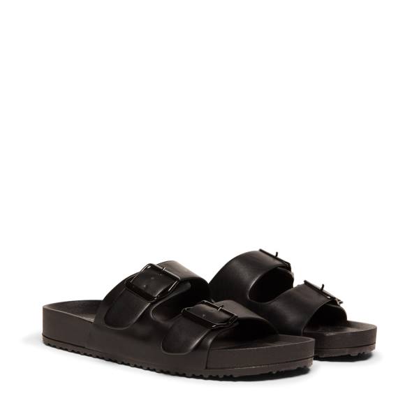 Steve Madden Teddy-t Women's Sandals Black | SM-120PX