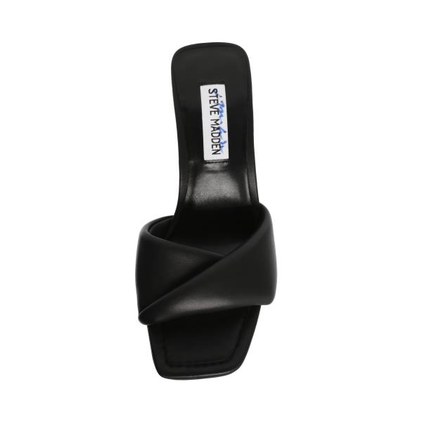 Steve Madden Thai Leather Women's Heels Black | SM-539RZ