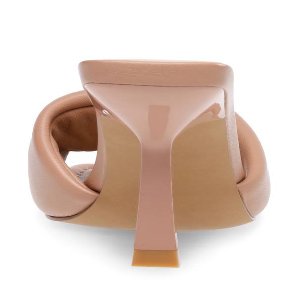Steve Madden Thai Tan Leather Women's Heels Brown | SM-913LB