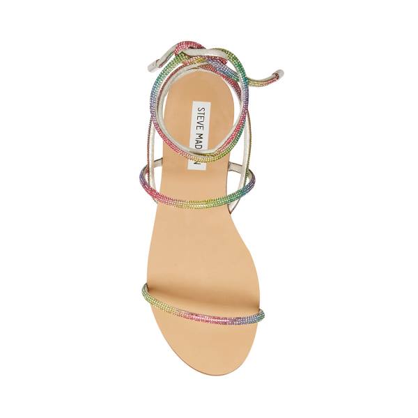 Steve Madden Twirl-r Rainbow Women's Sandals Multicolor | SM-148JK