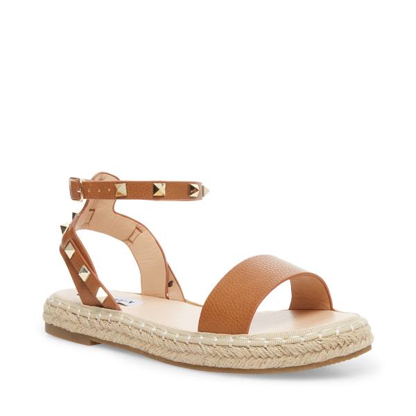 Steve Madden Ultimate Cognac Women's Sandals Brown | SM-829SM