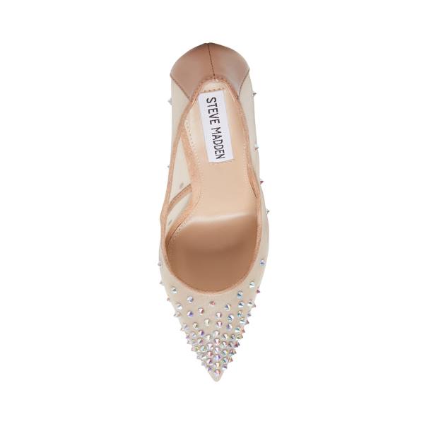 Steve Madden Valan Tan Women's Heels Beige Multicolor | SM-690OE