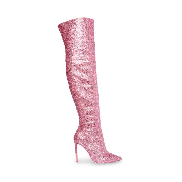 Steve Madden Vivianne Women's Boots Pink | SM-894NM