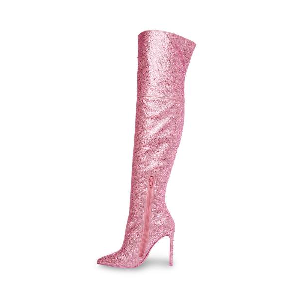 Steve Madden Vivianne Women's Boots Pink | SM-894NM