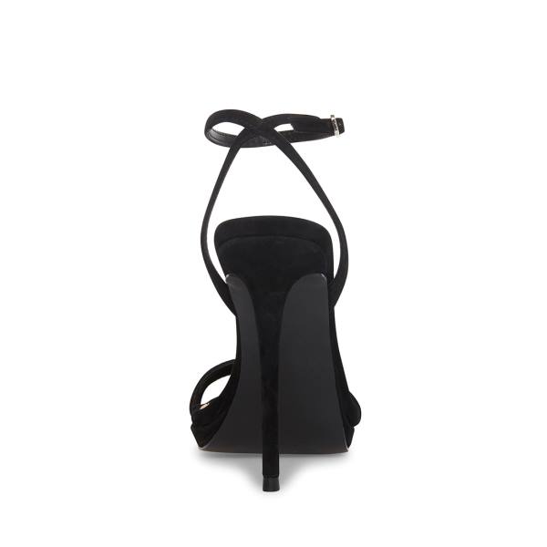 Steve Madden Wafer Suede Women's Heels Black | SM-682BL