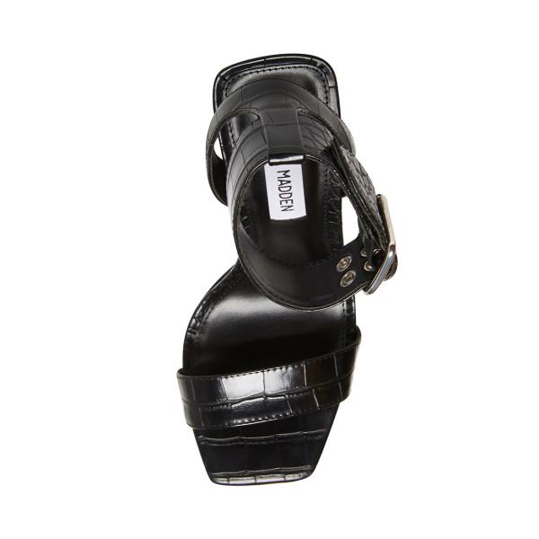 Steve Madden Waverley Crocodile Women's Heels Black | SM-106WO