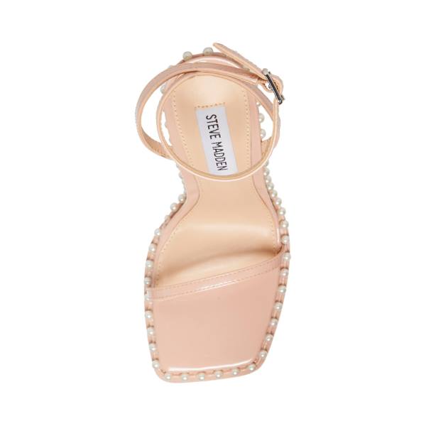 Steve Madden Zelle-p Blush Patent Women's Heels Pink | SM-476XK