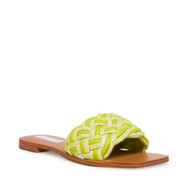 Steve Madden Zorya Lime Women's Sandals Light Green | SM-798EQ