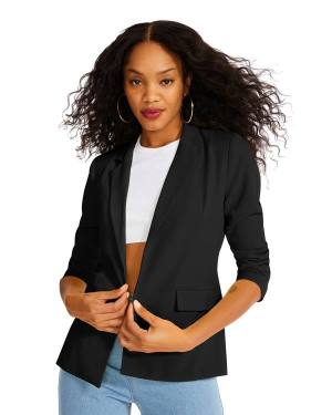 Steve Madden Black Blazer Women's Jackets Black | SM-051YN