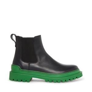 Steve Madden Bodee Men's Boots Black Green | SM-581ZB