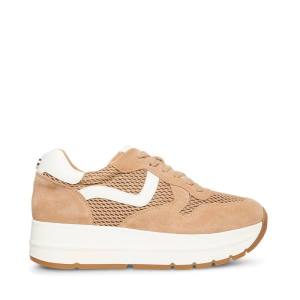 Steve Madden Carlton Sand Women's Sneakers Brown | SM-392KS