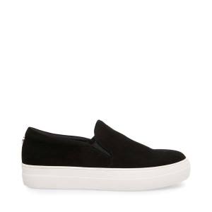 Steve Madden Gills Suede Women's Sneakers Black | SM-850DA