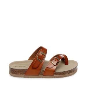 Steve Madden Jbeached Cognac Kids' Sandals Brown | SM-081BO