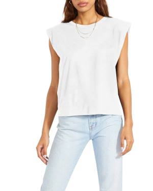 Steve Madden Just Add Boardroom Tank Women's Tops White | SM-263BN