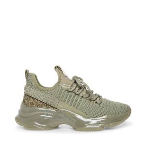 Steve Madden Maxima Women's Sneakers Green Multicolor | SM-874KS